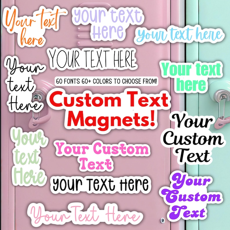 Your Custom Text, Personalized Text magnet, Custom text magnet, Design Your Own magnet, custom quotes, create your own magnet, your text Bild 1