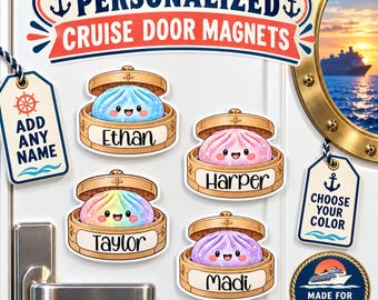 Personalized Cruise Door Magnet: Custom kids Name Stateroom Decoration
