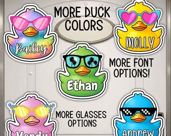 Sunglasses Vacation duck magnet, Personalized sunglasses Duck, Magnet Cruise Cabin Decor, Name Magnet, rubber duck magnet, stateroom decor