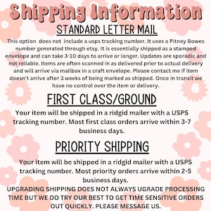 a poster with instructions for shipping information
