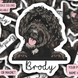 Golden Doodle Sticker Pet name sticker Doodle sticker Black doodle Sticker Custom pet sticker Dog food sticker Doodle mom Dog mom gift