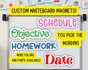 Classroom magnet Custom Magnet for whiteboard teacher magnet school subject personalized magnetic white board blackboard back to school