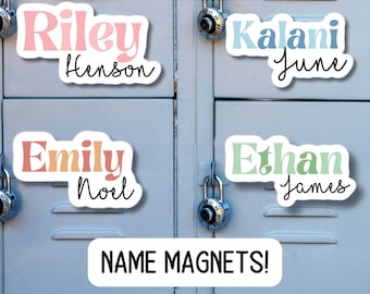 Custom name Magnet, personalized magnet, name magnet, locker magnet, fridge magnet, kids name magnet, locker decor, School locker magnet
