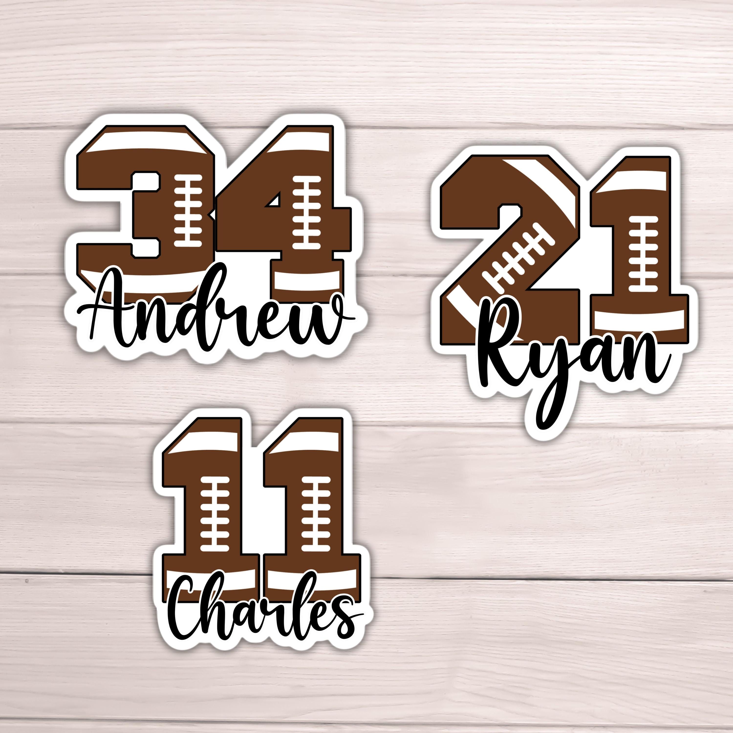 Custom Football number name magnet football ball team gift football team name personalized sports locker magnet school locker decoration