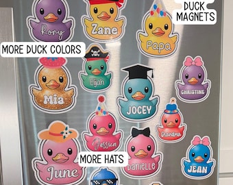 Personalized Duck Magnet: Cruise Cabin Door Decoration, Family Vacation name magnet, locker magnet