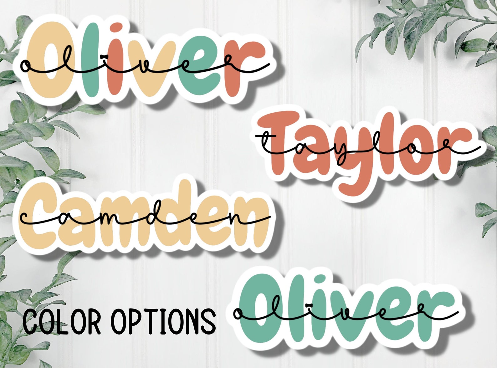 Personalized Name Stickers, Custom Name Stickers, Aesthetic Stickers ...