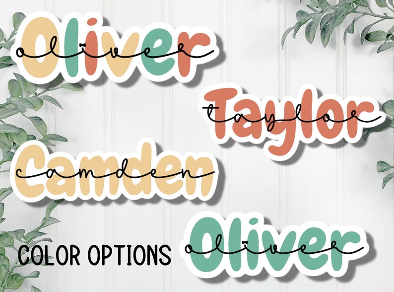 Personalized Name Stickers, Custom Name Stickers, Aesthetic Stickers ...