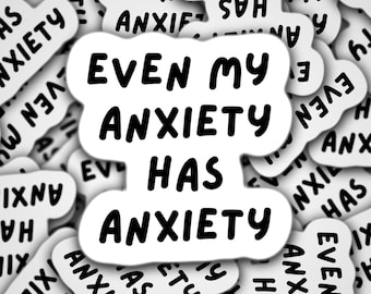 Anxiety sticker, mental health sticker, funny sticker, funny introvert sticker, anxiety tumbler sticker, mental health, water bottle sticker