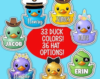 Personalized Duck Magnet: Cruise Cabin Decor, Name Magnet