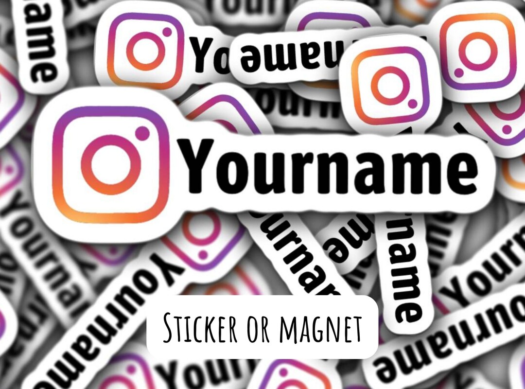 Custom Instagram Sticker, Social Media Sticker, Instagram Sticker, User