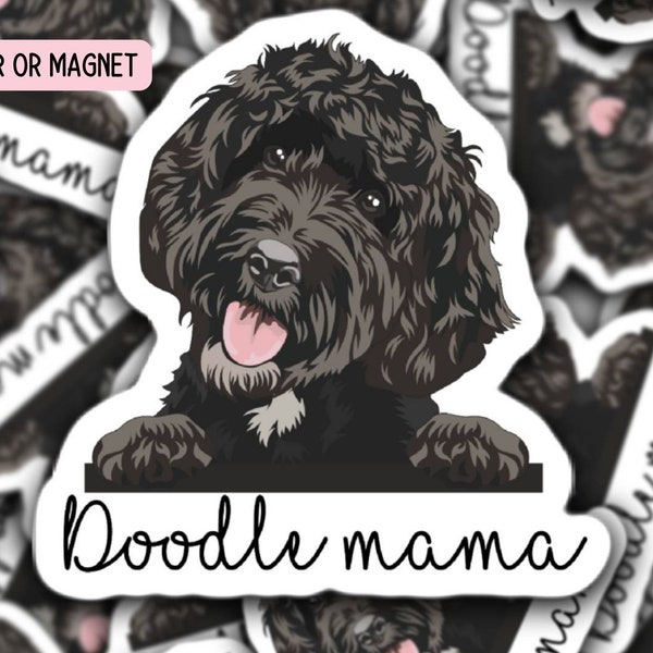 Doodle Sticker Black Doodle Goldendoodle Sticker Labradoodle Sticker Bernedoodle Sticker Doodle mom Dog mom Dog lover gift water bottle