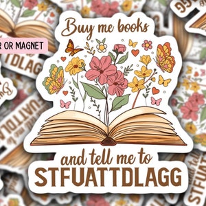 STFUATTDLAGG sticker Smut sticker Book Sticker Bookish SMUT Romance Book adult Decal for Laptop Booktok Dark romance gift book club