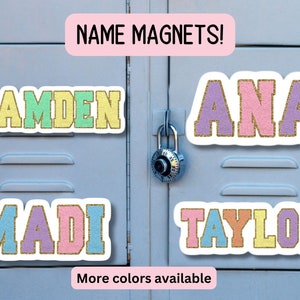 Custom name Magnet, personalized magnet, name magnet, locker magnet, fridge magnet, kids name magnet, locker decor, School locker magnet