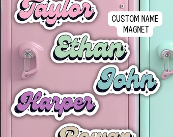 Custom name Magnet, personalized magnet, name magnet, locker magnet, fridge magnet, kids name magnet, locker decor, School locker magnet