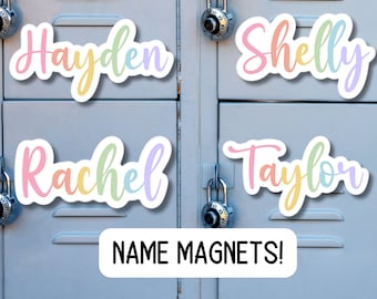 Locker name magnet, Custom name Magnet, personalized magnet, name magnet, locker magnet, fridge magnet, kids name magnet, locker decor,retro