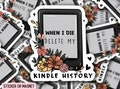 When I die Delete my history sticker Smut sticker Book Sticker Bookish Romance Book Sticker Decal  Laptop Booktok Dark romance gift funny