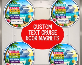 Custom Cruise Door Stateroom Decor Birthday Cruise Custom Magnet Family Cruise Girls Trip Cruising Door Signs Personalized Gift
