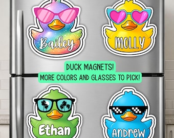 Personalized sunglasses Duck Magnet: Cruise Cabin Decor, Name Magnet