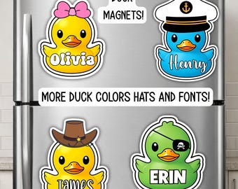 Personalized Duck Magnet: Cruise Cabin Door Decoration, Family Vacation name magnet, locker magnet