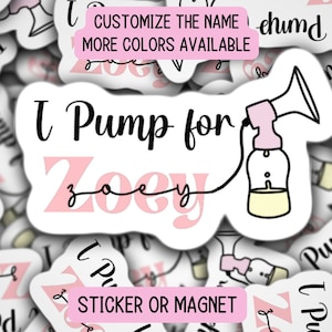 Personalized breastfeeding sticker, breastmilk sticker, pumping mom sticker, baby name sticker, magnet, liquid gold, new mom gift, mama