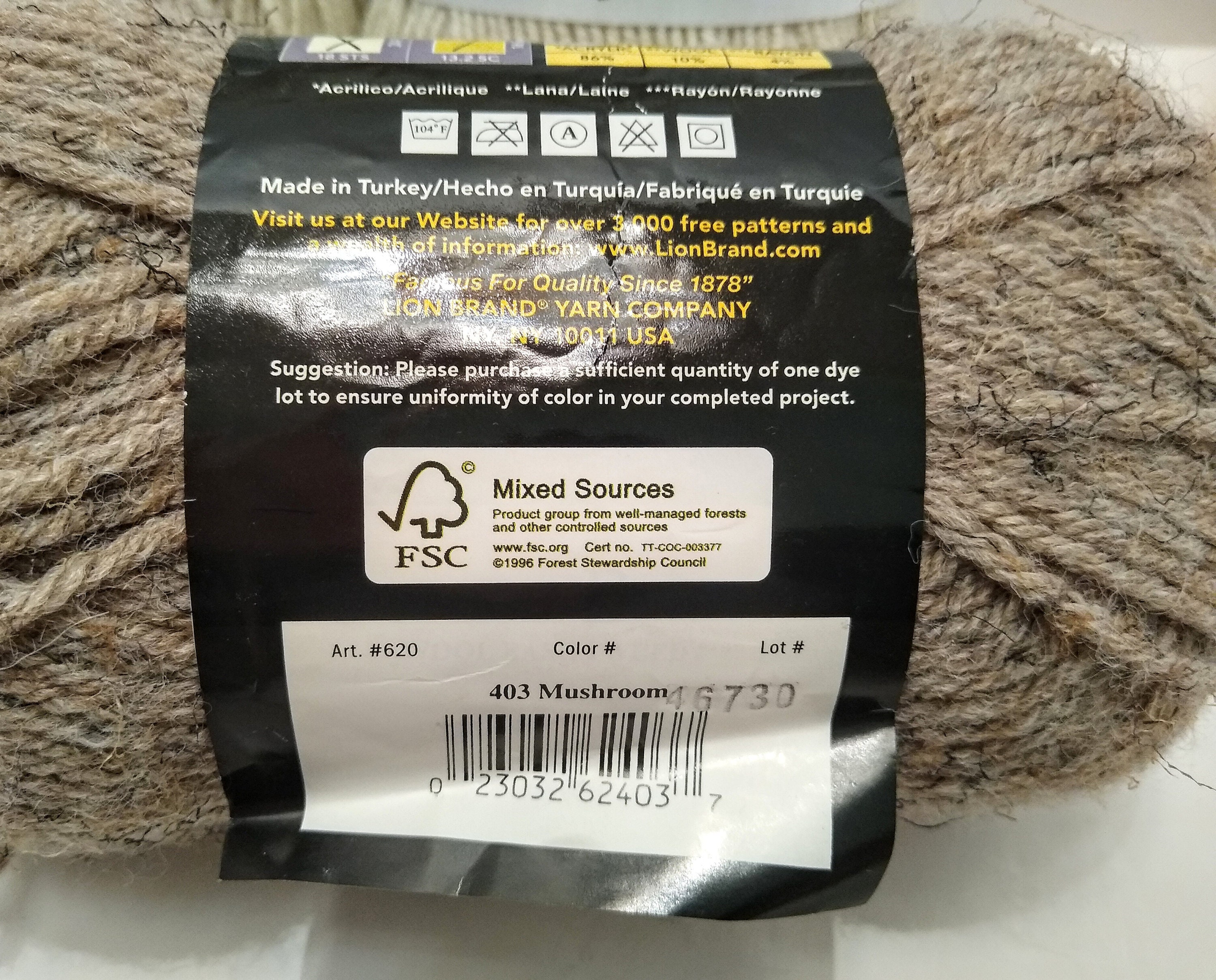 Lion Brand® Yarn Wool-ease® Worsted Weight, Premier Wool Select Easy ...