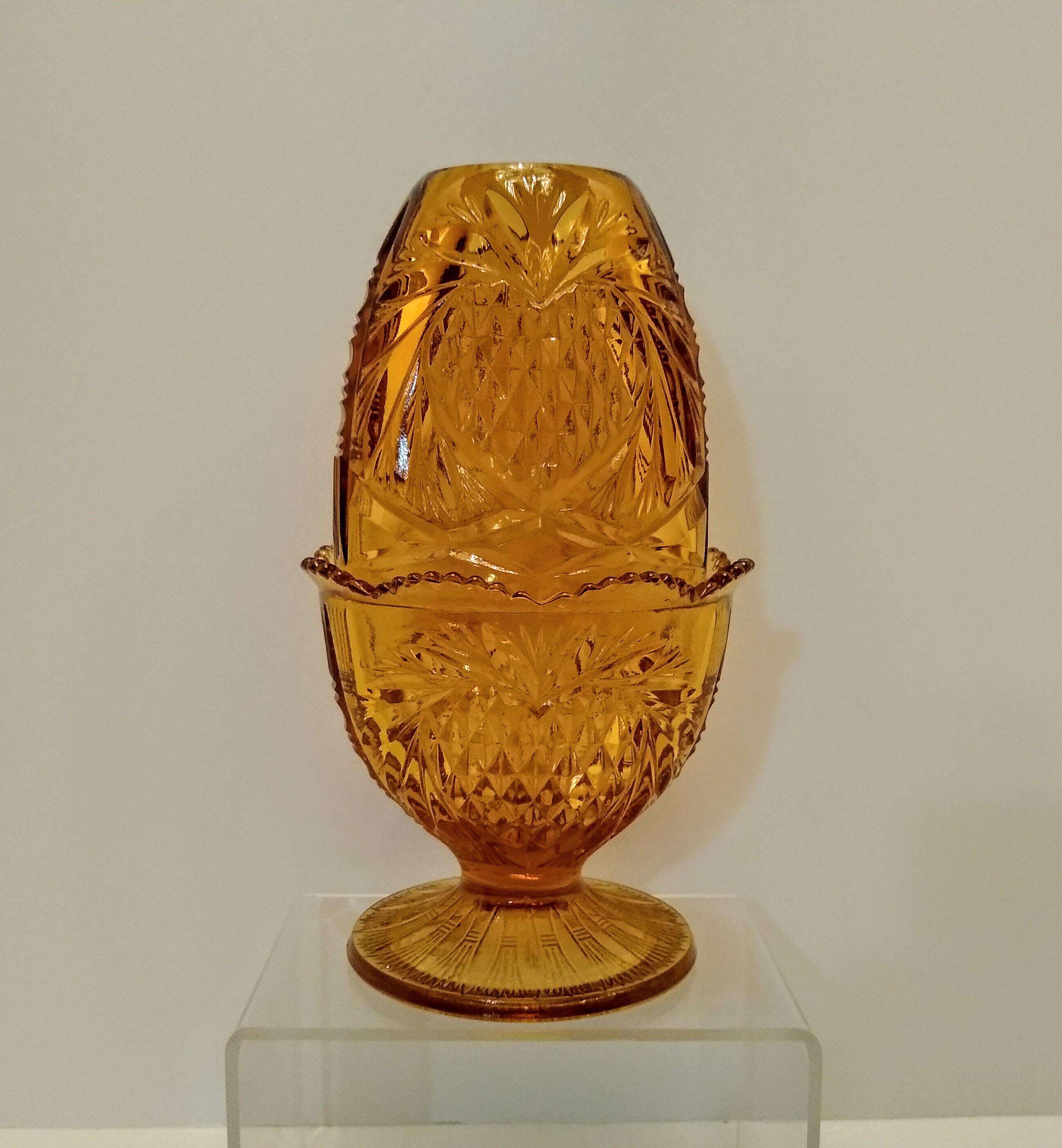 Fenton Glass Pineapple Heart Fairy Lamp - Etsy