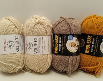 Lion Brand® Yarn Wool-ease® Worsted Weight, Premier Wool Select Easy Care  Wool Blend 