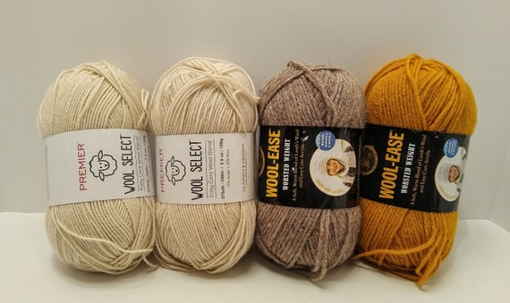 Lion Brand® Yarn Wool-ease® Worsted Weight, Premier Wool Select Easy Care Wool  Blend 