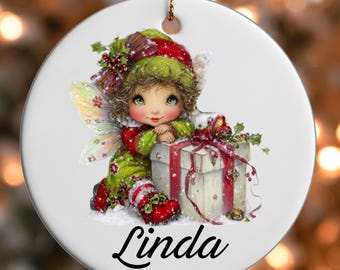Angel Ornament, capricious angel Ornament, Custom Angel in Heaven Christmas Ornament, Little Angel Christmas Tree Ornament Xmas Keepsake