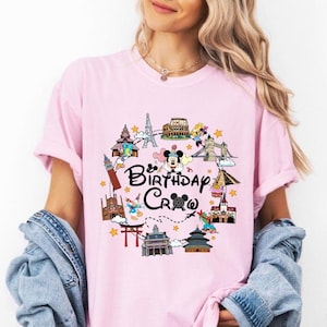 Comfort Colors® Disney Epcot Birthday Crew shirt, Birthday Boy shirt, Birthday Girl Tee, Epcot World Tour Birthday Gift,Disney Birthday Trip