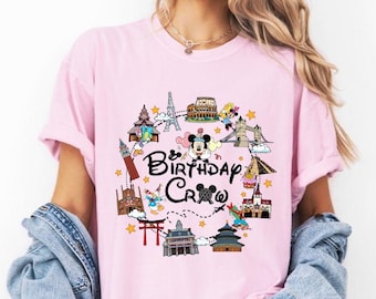 Comfort Colors® Disney Epcot Birthday Crew shirt, Birthday Boy shirt, Birthday Girl Tee, Epcot World Tour Birthday Gift,Disney Birthday Trip