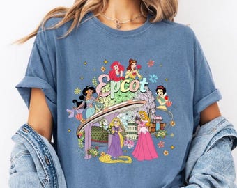 Comfort Colors® Epcot Princess Shirt, Disney World Tour Shirt, Disney Event Shirt, Disney Princess Birthday Gift, Disney Family Vacation Tee
