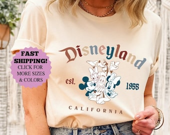 Camiseta vintage de Disneyland California, viaje familiar de Mickey y sus amigos