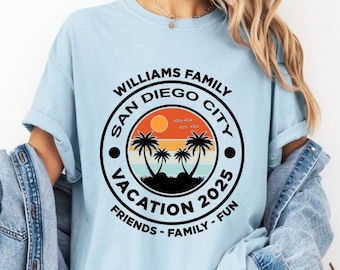 Comfort Colors Custom Vacation Shirt: Family Trip Tee