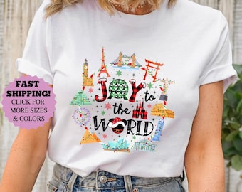 Epcot Christmas Shirt, Joy to the World, Disney family shirts, Christmas at Epcot,  Disney Christmas Trip Shirts,Disney Christmas Shirts