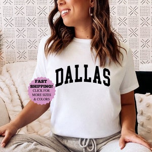 Camiseta o camisa universitaria de Dallas para adultos y jóvenes de la Marina, sudadera de cuello redondo de Dallas, camiseta de fútbol, camiseta para el día del juego