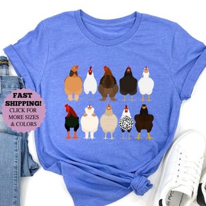 Funny Chicken Breeds T-Shirt: Chicken Lover Gift