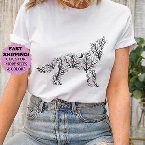 Wolf Shirt, Howling Wolf, Floral Wolf, Wolf Lover Gift, Animal Lover Shirt, Dog Lover Shirt, Wolf Girl, Wolves Gifts, Wildlife Animals Tee