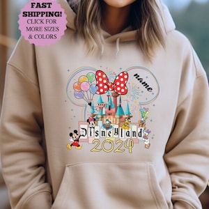 Disneyland Family 2024 Hoodie, Disney Matching Holiday Shirt, Disney Trip 2024 Tee, Disneyworld Family Name Sweater, Custom Disneyland Shirt