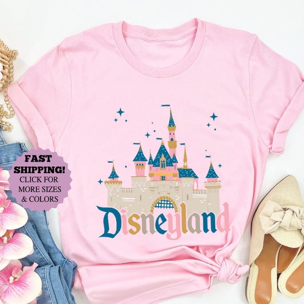 Disneyland castle Shirt, Disneyland 2024 Trip Tee, Vintage Disneyland shirt, Disney Family vacation Sweatshirt, Magic kingdom castle Hoodie