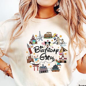 Comfort Colors® Disney Epcot Birthday Girl shirt, Birthday Boy shirt, Birthday Crew Tee, Epcot World Tour Birthday Gift, Birthday Trip shirt