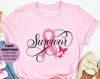 Cancer Survivor Pink Ribbon Shirt, Positive Energy Tee