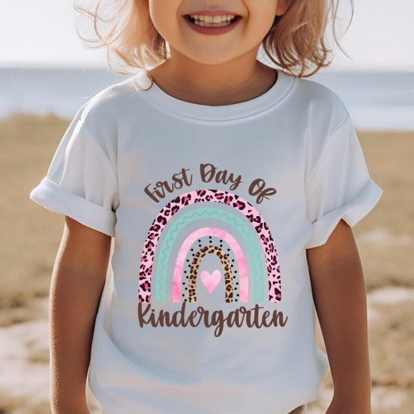 First Day Of Kindergarten Shirt, First Day Of Kindergarten Rainbow Tee, Back To School Kindergarten Teacher Shirt,Rainbow Kindergarten shirt