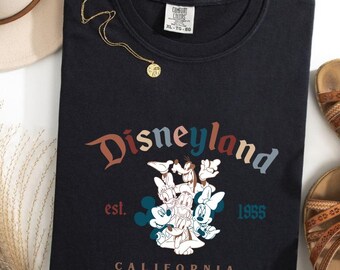 Comfort Colors Disneyland Est 1955 Tee: Vintage Mickey & Friends Family Trip Shirt