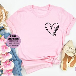 Personalized Grandma Shirt ,Custom Grandma Gift, Grandma Heart Shirt, Funny Grandma Shirt, Mothers Day Gift, Grandma Birthday Gift
