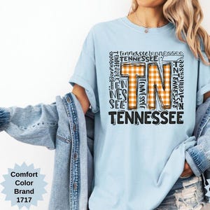 Comfort Colors Tennessee Travel Shirt, Tennessee Vols Shirt, Tennessee State Shirt, Tennessee Shirt, Tennessee Fan Shirt, Tennessee Home Tee