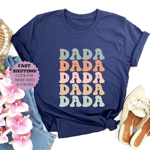Retro Groovy Dada Shirt, New Dada To Be Gift, Pregnancy Announcement Shirt, Father&#39;s Day Shirt, Best Dad shirt, Gift for Dad, Retro Dada Tee