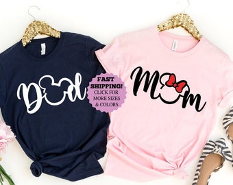 Disney Mom Shirt, Mother's Day shirt, Minnie Mom Shirt, Disney Mom and Dad shirt, Mickey Dad Sweatshirt, Disney family Couple Trip Hoodie