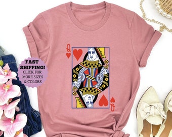 Queen of Hearts Graphic Tee, Vintage Feminist T-Shirt