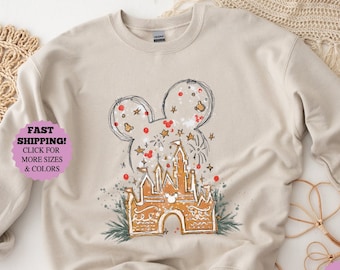 Disney Gingerbread Castle Shirt, Christmas Castle Shirt, Disney Christmas Shirt, Mickey Christmas Shirt, Disney Christmas Family Shirts,